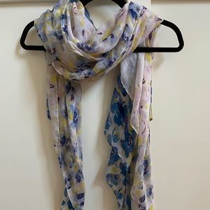 Blue floral scarf